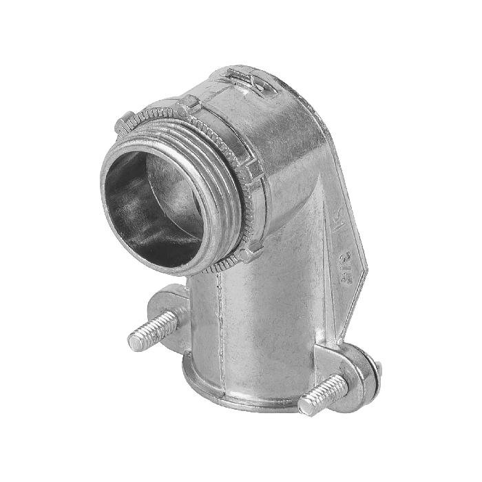 47344.jpg Conector curvo 3/4' para tubo flexible metálico, Volteck 47344 - Image 1