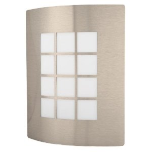 Arbotante decorativo cuerpo acero inox, lámpara no incluida 47390