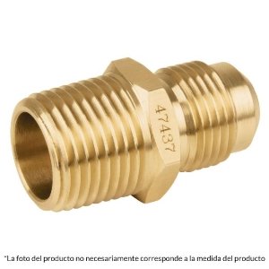 Niple terminal de latón de 3/8' X 3/8', Foset 47433