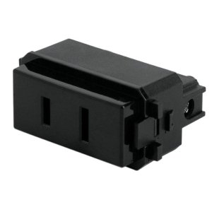 Contacto sencillo, 2polos, sin tierra, línea Italiana,negro 47606
