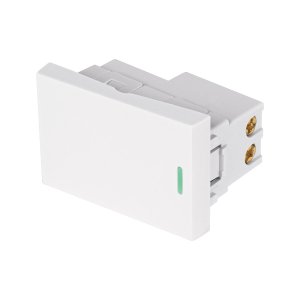 Interruptor de 3 vías blanco de 1.5 módulos, línea Lisboa 47944
