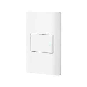 Placa armada blanca 1 interruptor 1.5 módulos, Lisboa 47958