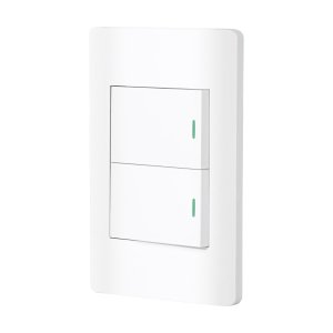 Placa armada blanca 1 interruptor y 1 de 3vías 1.5mód, Lisbo 47961