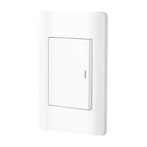 Placa armada blanca 1 interruptor 3 módulos, Lisboa, Volteck 47962
