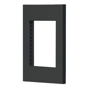 Placa 1 ventana, 3 módulos, línea Española, color negro 47983