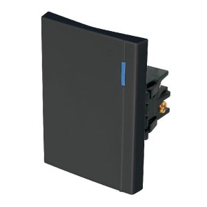 Interruptor de 3 vías, 3 módulos, línea Española, negro 47990