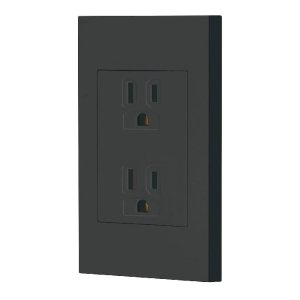 Placa armada contacto dúplex, 3 módulos, Española, negro 47997