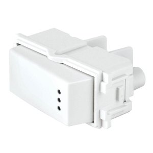 Interruptor de 3 vías con luz piloto, línea Italiana, blanco 48054