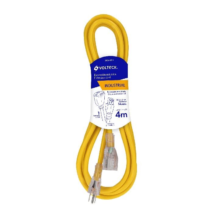 48066.jpg Extensión reforzada aterrizada 4 m 3x14 AWG, Volteck 48066 - Image 1