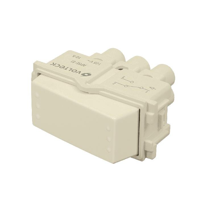 48083.jpg Interruptor de 3 vías, línea Italiana, color marfil, Volteck 48083 - Image 1