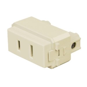 Contacto sencillo, 2 polos sin tierra, línea Italiana,marfil 48111