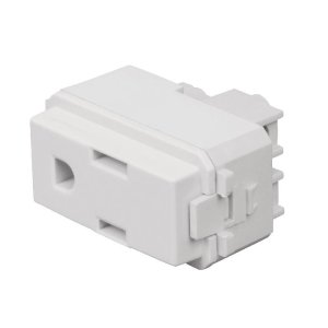 Contacto sencillo, 2 polos + tierra, línea Italiana, blanco 48131