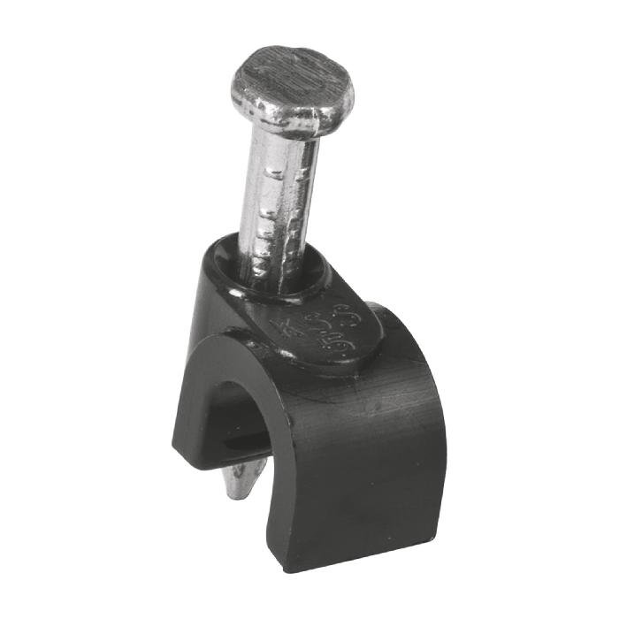 48280.jpg Bolsa con 20 grapas negras de 5 mm para cable redondo 48280 - Image 1