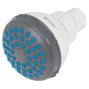 Regadera redonda de ABS 2-1/2' gris-blanca sin brazo, Basic 48294