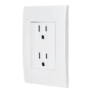 Contacto dúplex, 2 polos + tierra, línea Oslo, blanco 48309