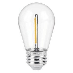 Lámpara LED S14 con filamento 1 W luz cálida, caja, Volteck 48452