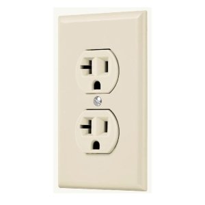 Placa armada contacto dúplex,2 polos, línea Standard, marfil 48490