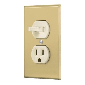 Placa armada interruptor y contacto, línea Standard, alumini 48495