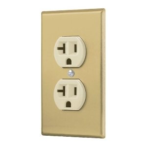 Placa armada contacto dúplex,2 polos,línea Standard, alumini 48496