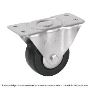 Rodaja hule 3', placa fija con buje, carga 90 kg, Fiero 48599