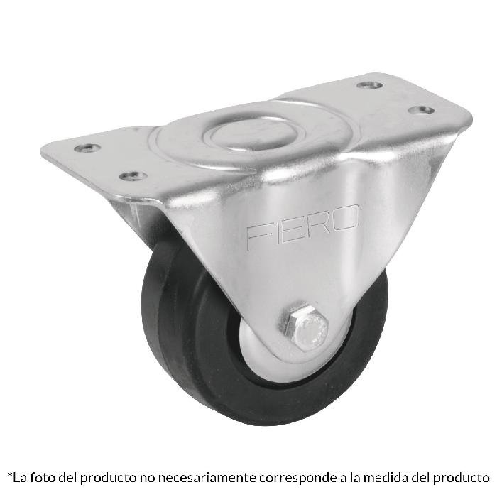 48599.jpg Rodaja hule 3', placa fija con buje, carga 90 kg, Fiero 48599 - Image 1