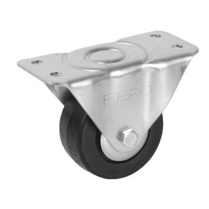 Rodaja hule 3', placa fija con balero, carga 110 kg, Fiero 48600