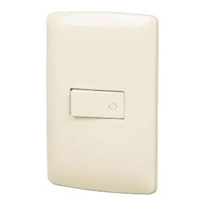 Placa armada con timbre, marfil, línea Italiana, Volteck 48671