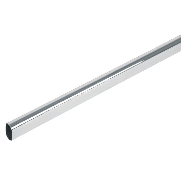 48977.jpg Tubo ovalado para clóset, 3.0 m, acero cromado, Hermex 48977 - Image 1
