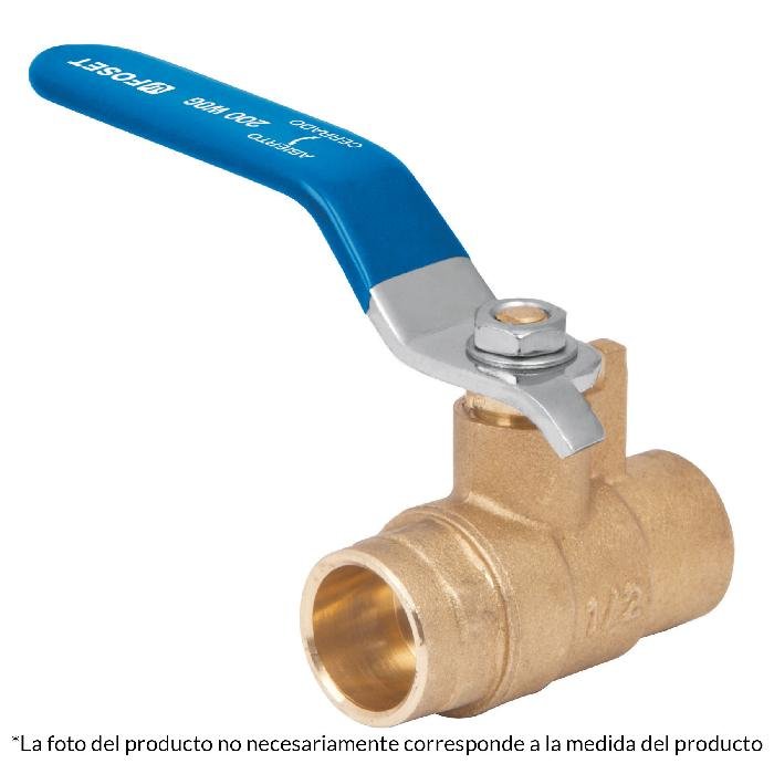 49008.jpg Válvula de esfera de latón, soldable 1', Foset 49008 - Image 1