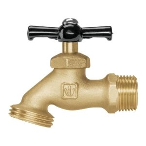 Llave p/manguera, latón 100 g, entrada 1/2', granel, Basic 49074