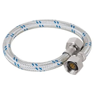 Manguera para lavabo/fregadero, aluminio, 1/2' x 1/2', 40 cm 49120