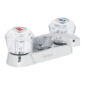 Mezcladora 4' para lavabo, nariz larga, manerales acrílico 49231