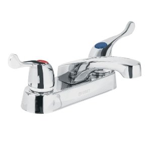 Mezcladora 4' para lavabo, nariz larga, manerales palanca 49278