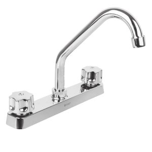 Mezcladora plástica 8' p/fregadero, cuello corto, hex Basic 49289