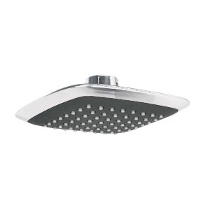 Regadera cuadrada plato ancho 6' gris-cromo, sin brazo, Aero 49454