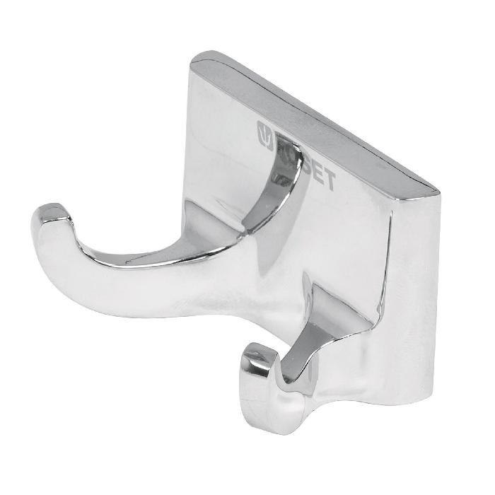 49609.jpg Gancho doble metálico para toallas, Foset Basic 49609 - Image 1