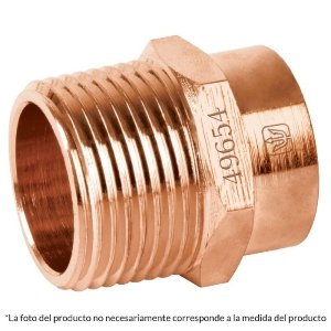 Conector de cobre, rosca exterior 1', Foset 49655