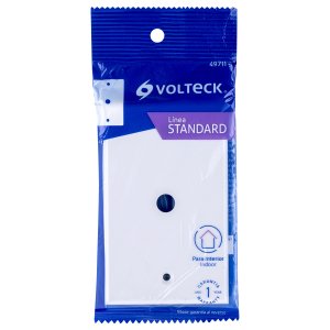 Placa de ABS pasacable, Standard, blanco, Volteck 49711
