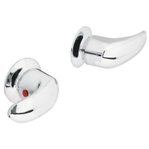 Juego de 2 manerales grandes, palanca, cromo, Foset Aqua 49786