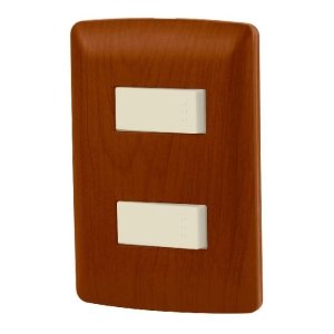 Placa armada 1 interruptor 1 escalera, madera,línea Italiana 49932