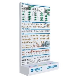 Exhibidor de piso para conexiones, Foset 55859