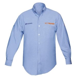 Camisa azul para caballero, manga larga talla CH, Truper 60344