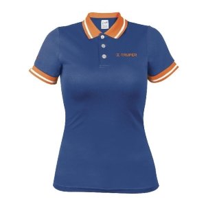 Playera polo performance azul, para dama, talla M, Truper 69971