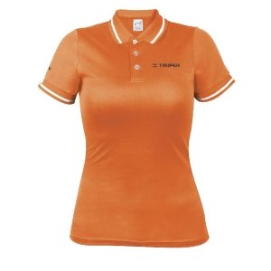 Playera polo performance naranja, para dama, talla CH 69986