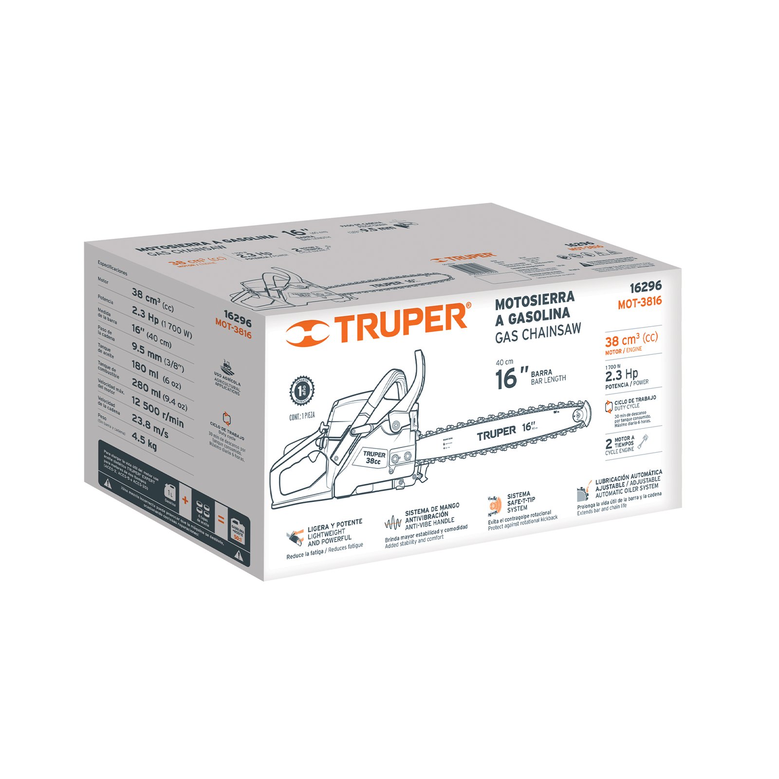 CJ-MOT-3816.jpg Caja de empaque de repuesto para MOT-3816, Truper - Image 1