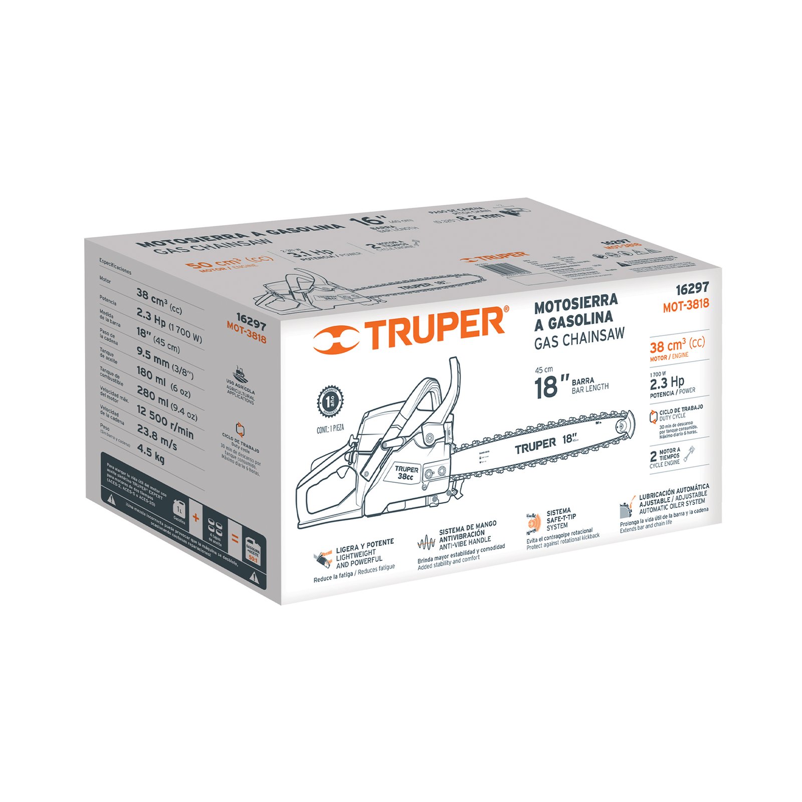 CJ-MOT-3818.jpg Caja de empaque de repuesto para MOT-3818, Truper - Image 1