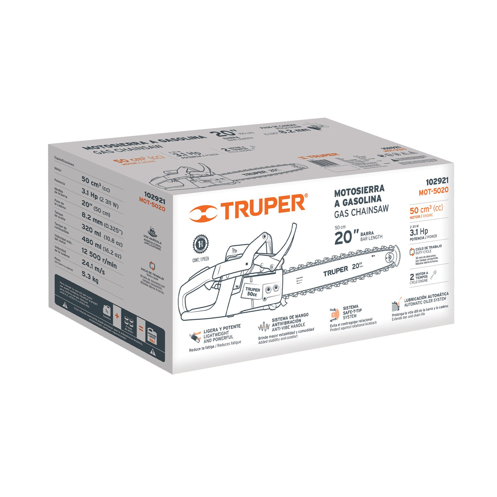 CJ-MOT-5020.jpg Caja de empaque de repuesto para MOT-5020, Truper - Image 1