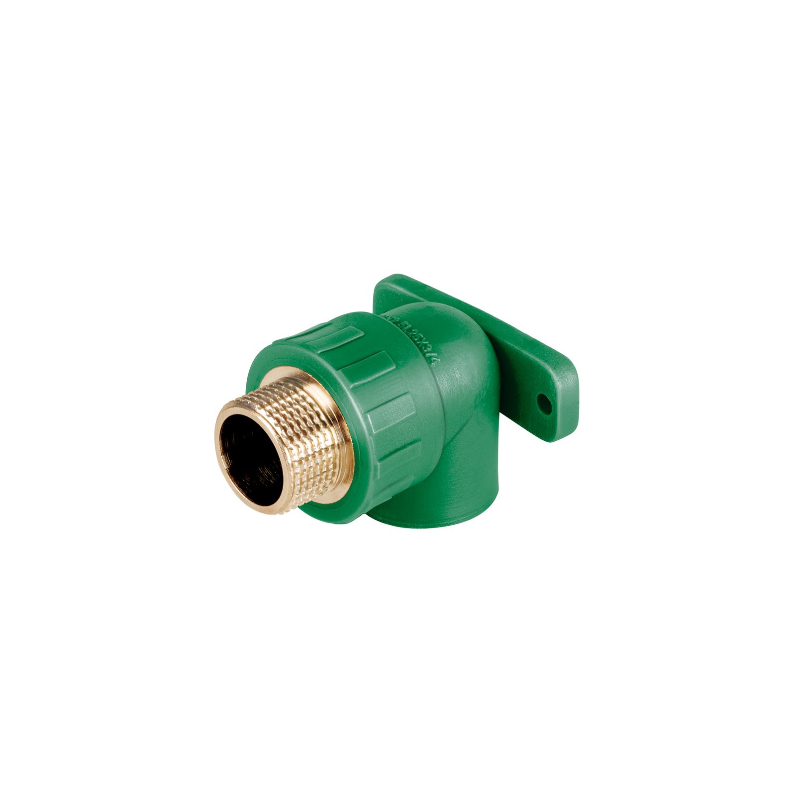 CV-592.jpg Codo oreja 90° PPR, 3/4', macho con inserto metálico, Foset - Image 1