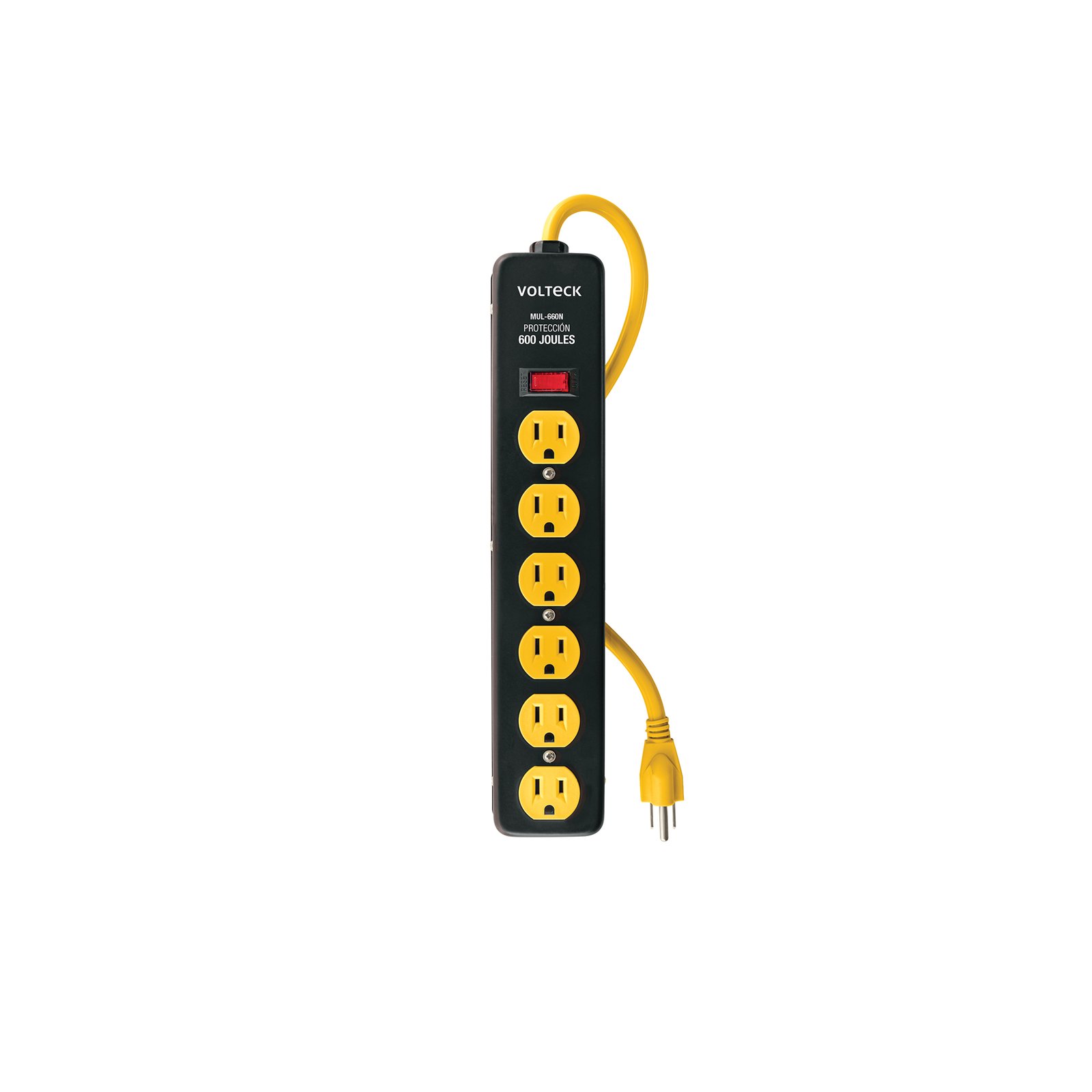 MUL-660N.jpg Multicontacto 14 AWG, 6 entradas sup. de picos 600 J, negro - Image 1