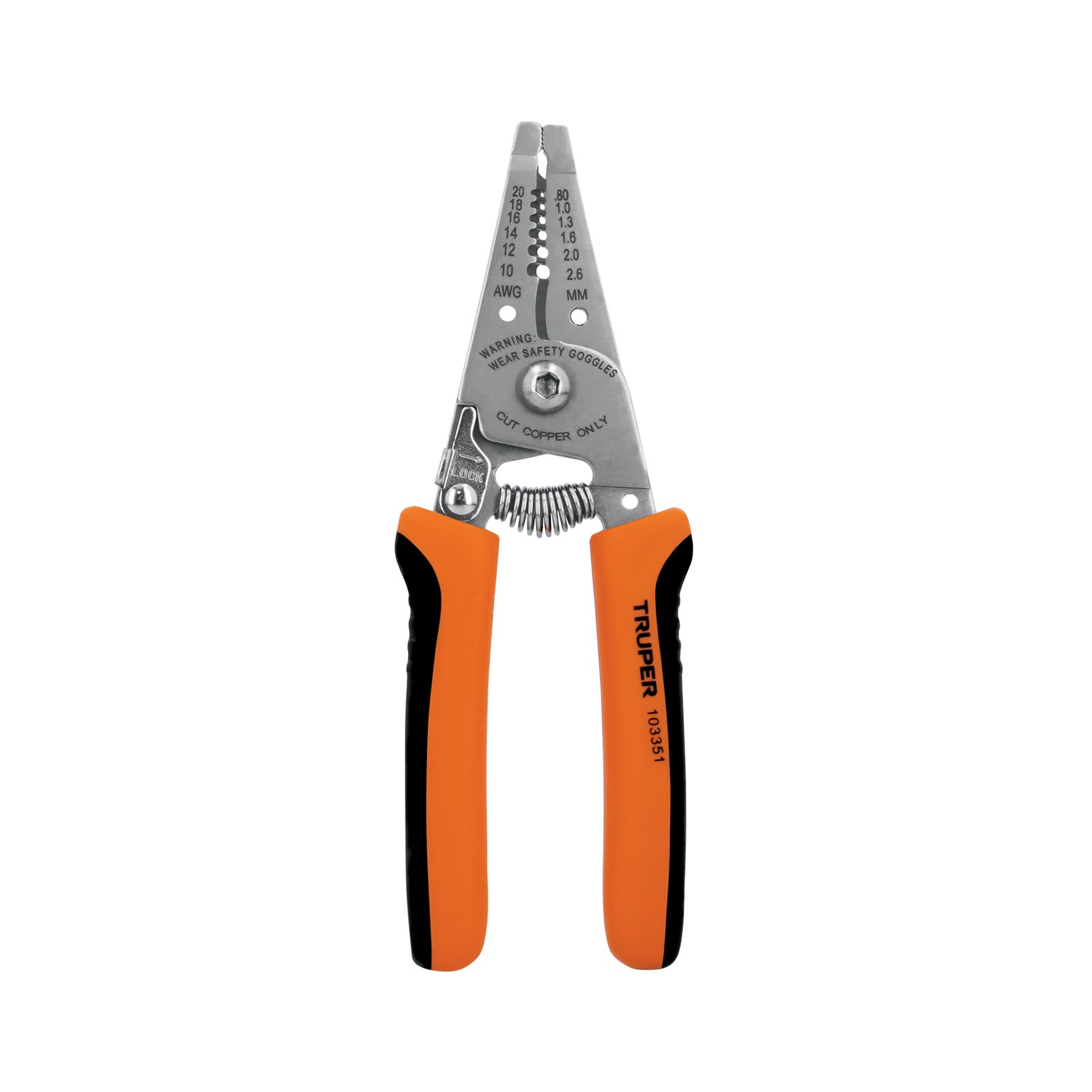 PE-CA-61.jpg Pinza 6' pela cables, 20 a 10 AWG, TRUPER - Image 1